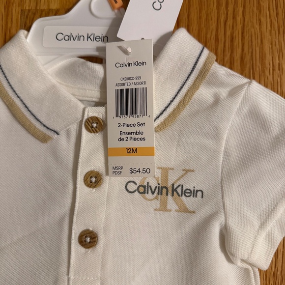 Calvin Klein Baby Boy 2 Piece Outfit Set - Picture 9 of 12